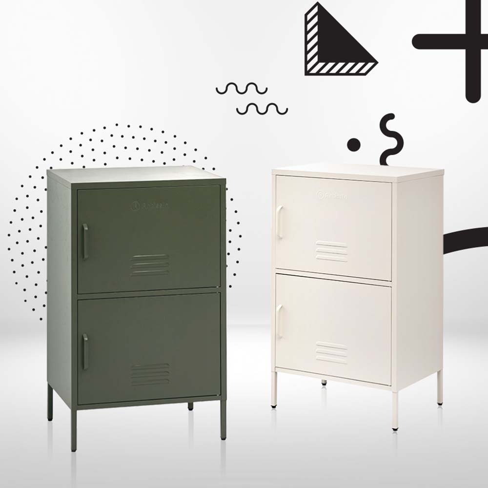 ArtissIn Base Metal Locker Storage Shelf Organizer Cabinet Buffet Sideboard Green freeshipping - Awezingly