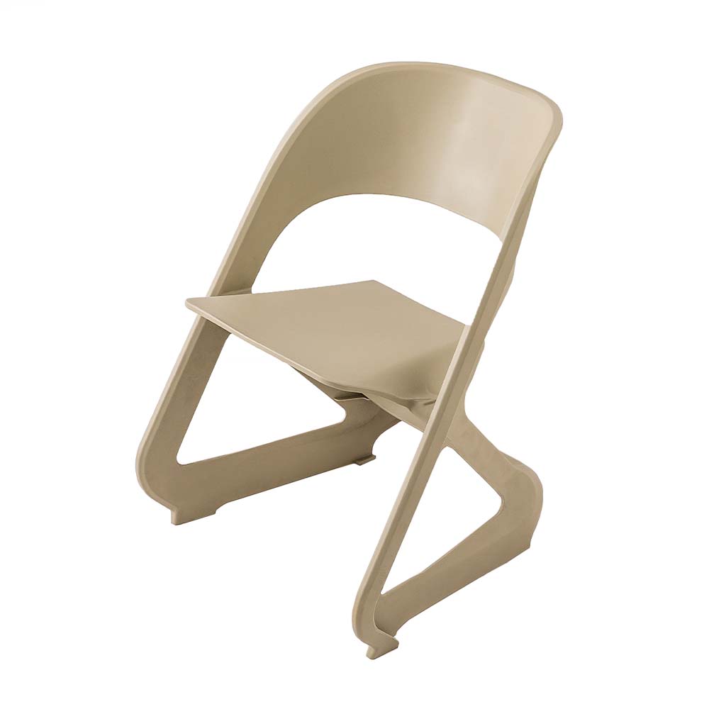 ArtissIn Set of 4 Dining Chairs Office Cafe Lounge Seat Stackable Plastic Leisure Chairs Beige freeshipping - Awezingly