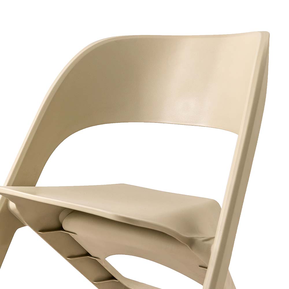 ArtissIn Set of 4 Dining Chairs Office Cafe Lounge Seat Stackable Plastic Leisure Chairs Beige freeshipping - Awezingly