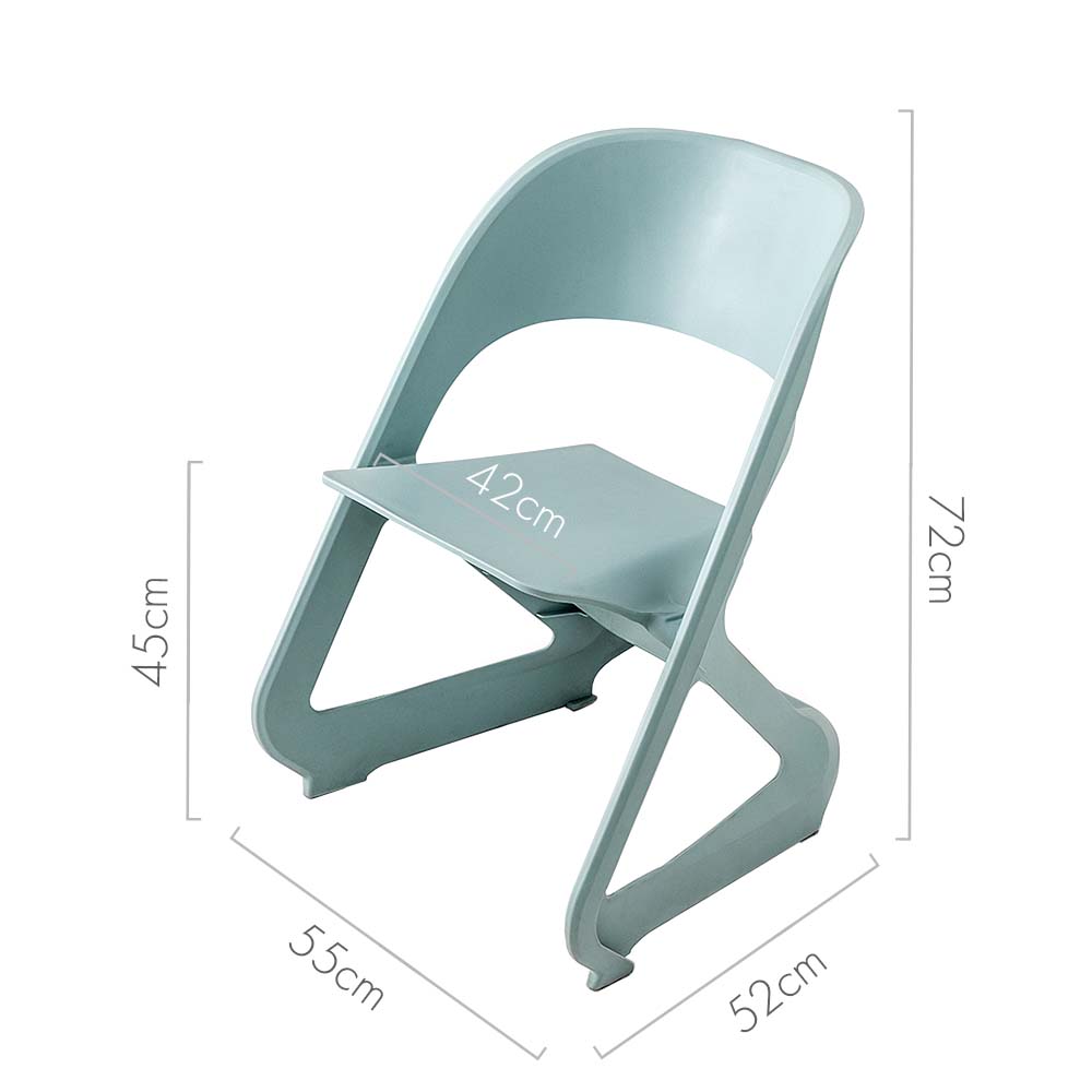 ArtissIn Set of 4 Dining Chairs Office Cafe Lounge Seat Stackable Plastic Leisure Chairs Blue freeshipping - Awezingly