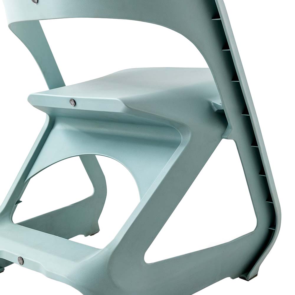 ArtissIn Set of 4 Dining Chairs Office Cafe Lounge Seat Stackable Plastic Leisure Chairs Blue freeshipping - Awezingly