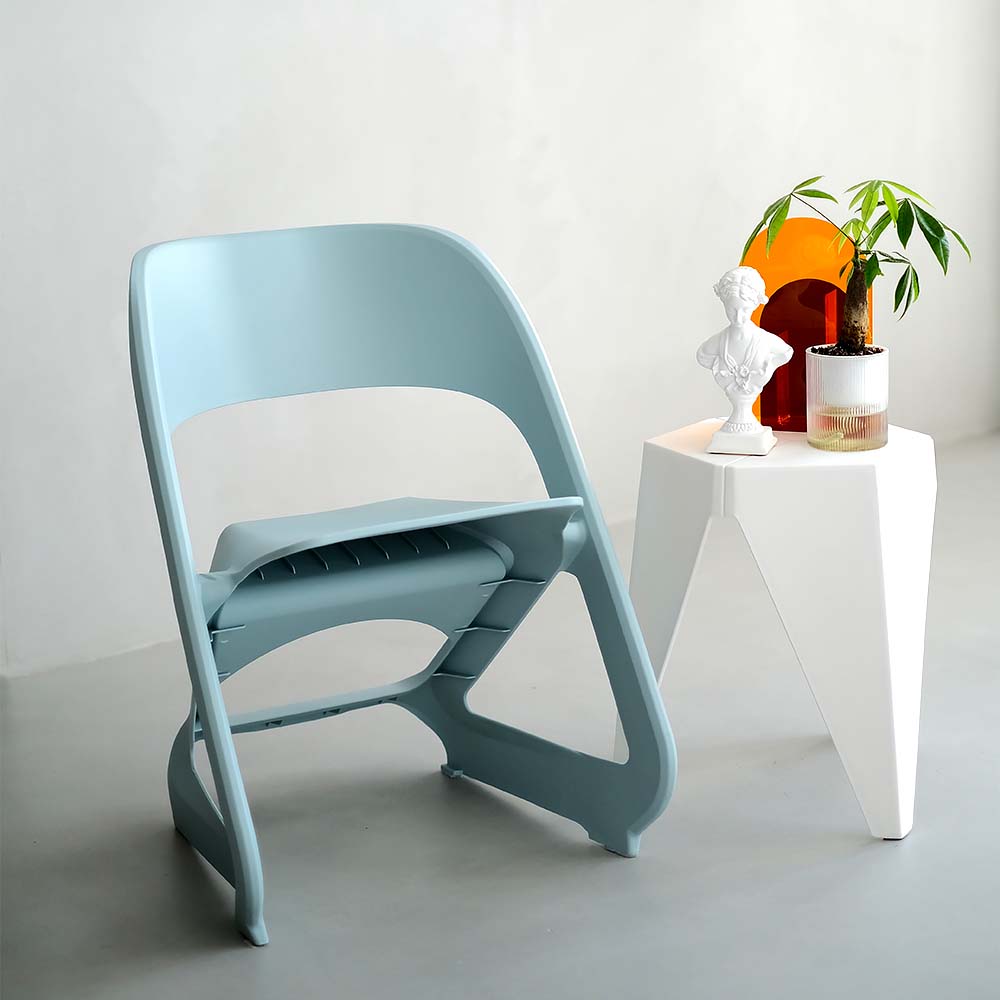 ArtissIn Set of 4 Dining Chairs Office Cafe Lounge Seat Stackable Plastic Leisure Chairs Blue freeshipping - Awezingly