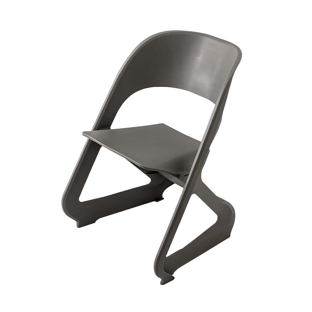 ArtissIn Set of 4 Dining Chairs Office Cafe Lounge Seat Stackable Plastic Leisure Chairs Grey freeshipping - Awezingly