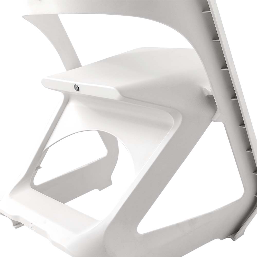 ArtissIn Set of 4 Dining Chairs Office Cafe Lounge Seat Stackable Plastic Leisure Chairs White freeshipping - Awezingly