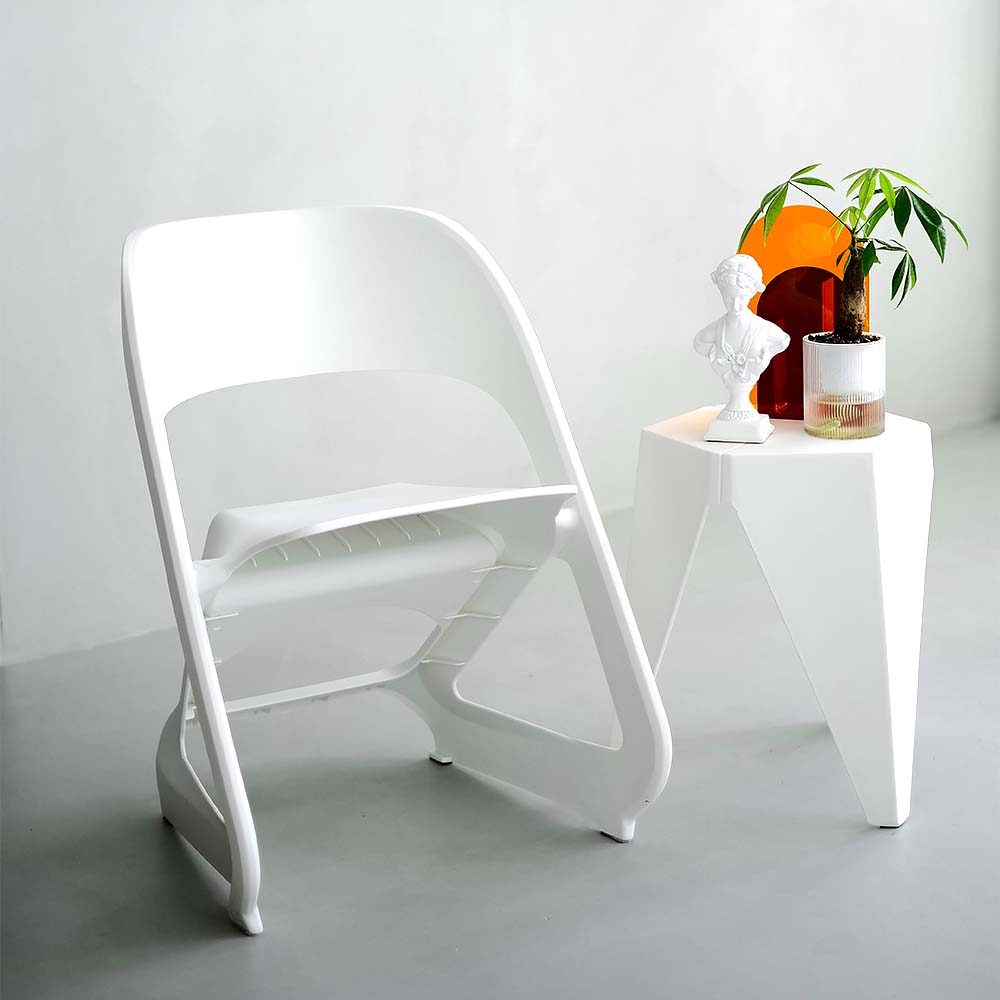 ArtissIn Set of 4 Dining Chairs Office Cafe Lounge Seat Stackable Plastic Leisure Chairs White freeshipping - Awezingly
