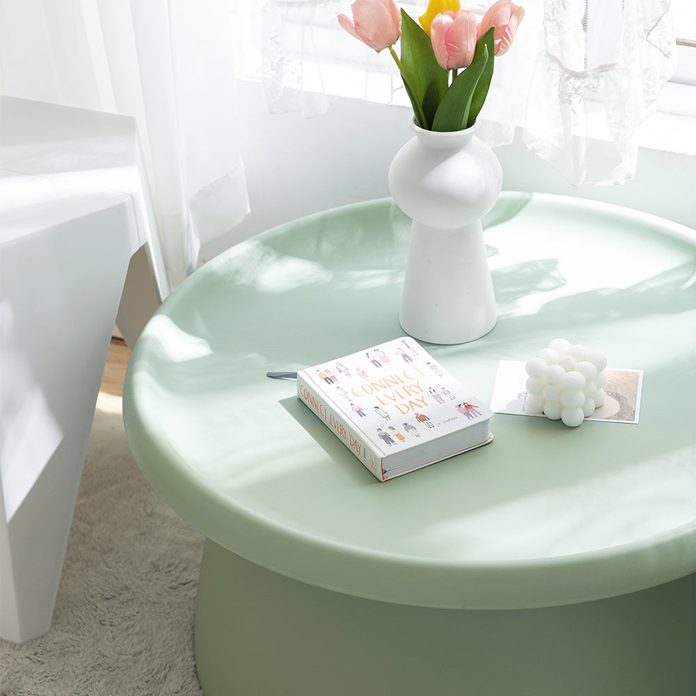 ArtissIn Coffee Table Mushroom Nordic Round Large Side Table 70CM Green freeshipping - Awezingly