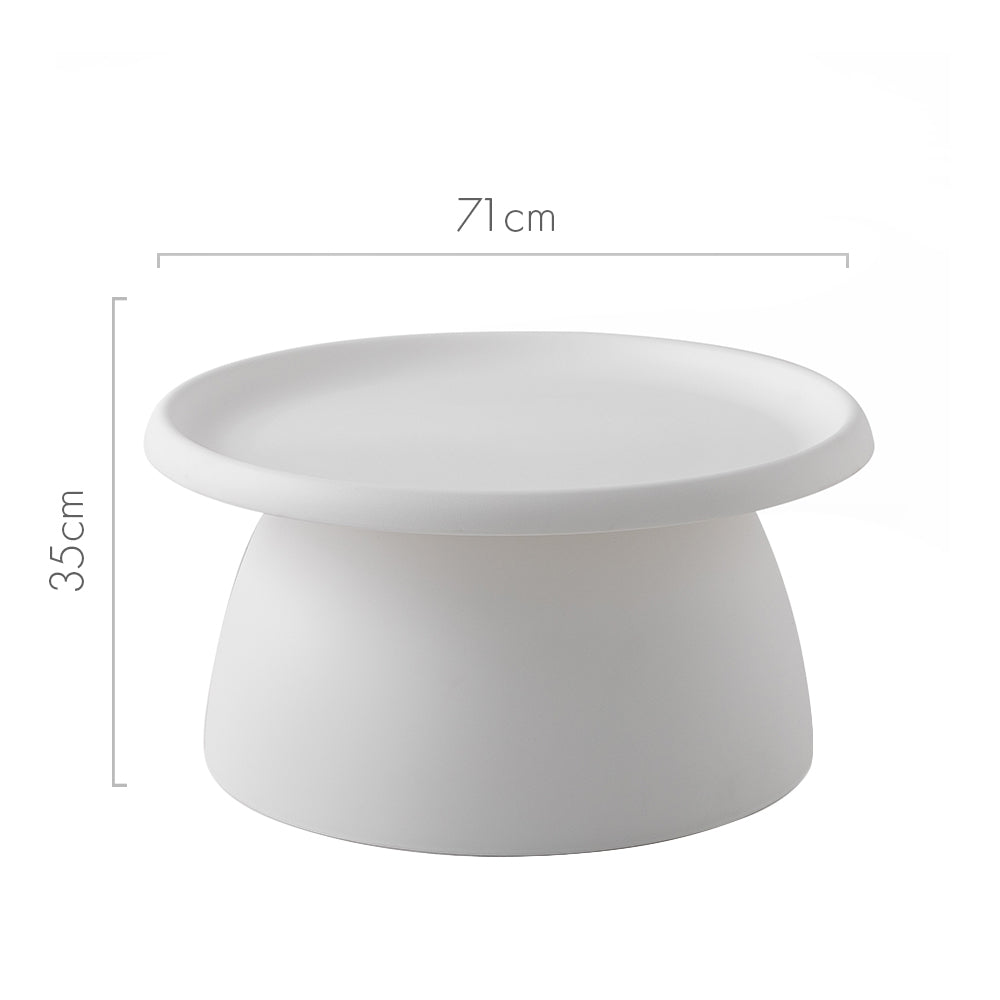 ArtissIn Coffee Table Mushroom Nordic Round Large Side Table 70CM White freeshipping - Awezingly
