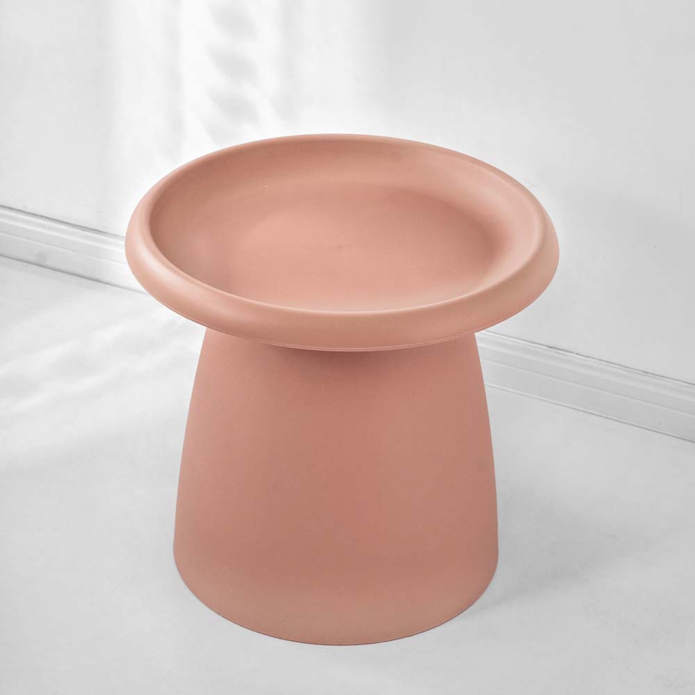 ArtissIn Coffee Table Mushroom Nordic Round Small Side Table 50CM Pink ArtissIn
