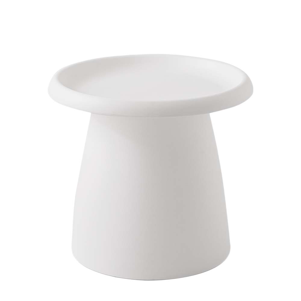 ArtissIn Coffee Table Mushroom Nordic Round Small Side Table 50CM White ArtissIn