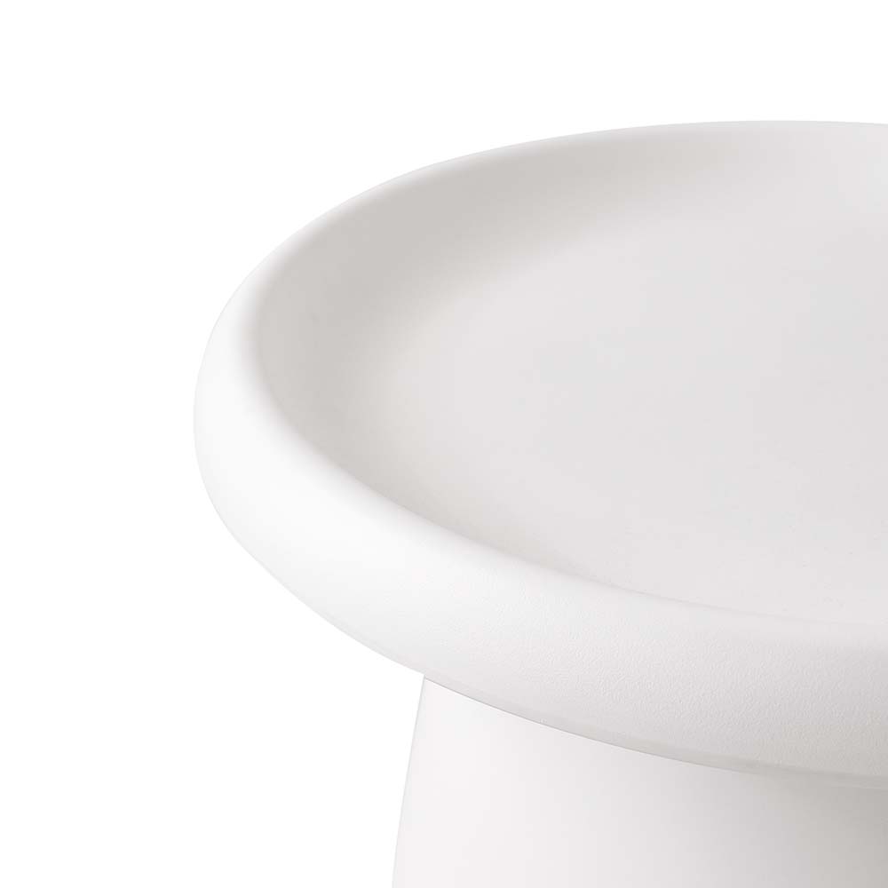 ArtissIn Coffee Table Mushroom Nordic Round Small Side Table 50CM White ArtissIn