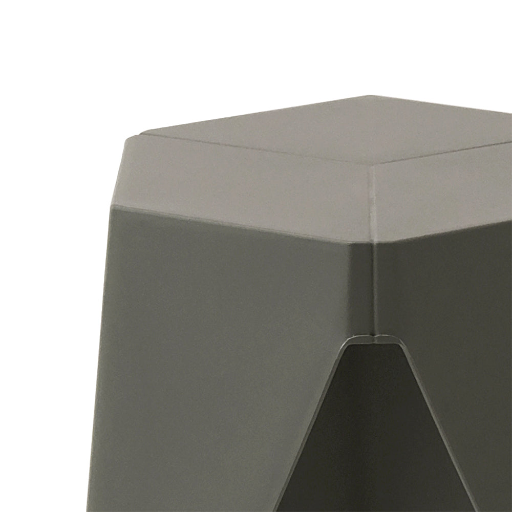 ArtissIn Set of 2 Puzzle Stool Plastic Stacking Stools Chair Outdoor Indoor Grey freeshipping - Awezingly