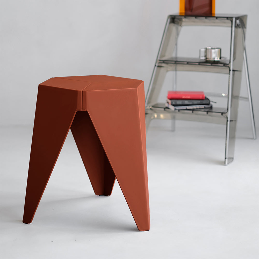 ArtissIn Set of 2 Puzzle Stool Plastic Stacking Stools Chair Outdoor Indoor Red freeshipping - Awezingly
