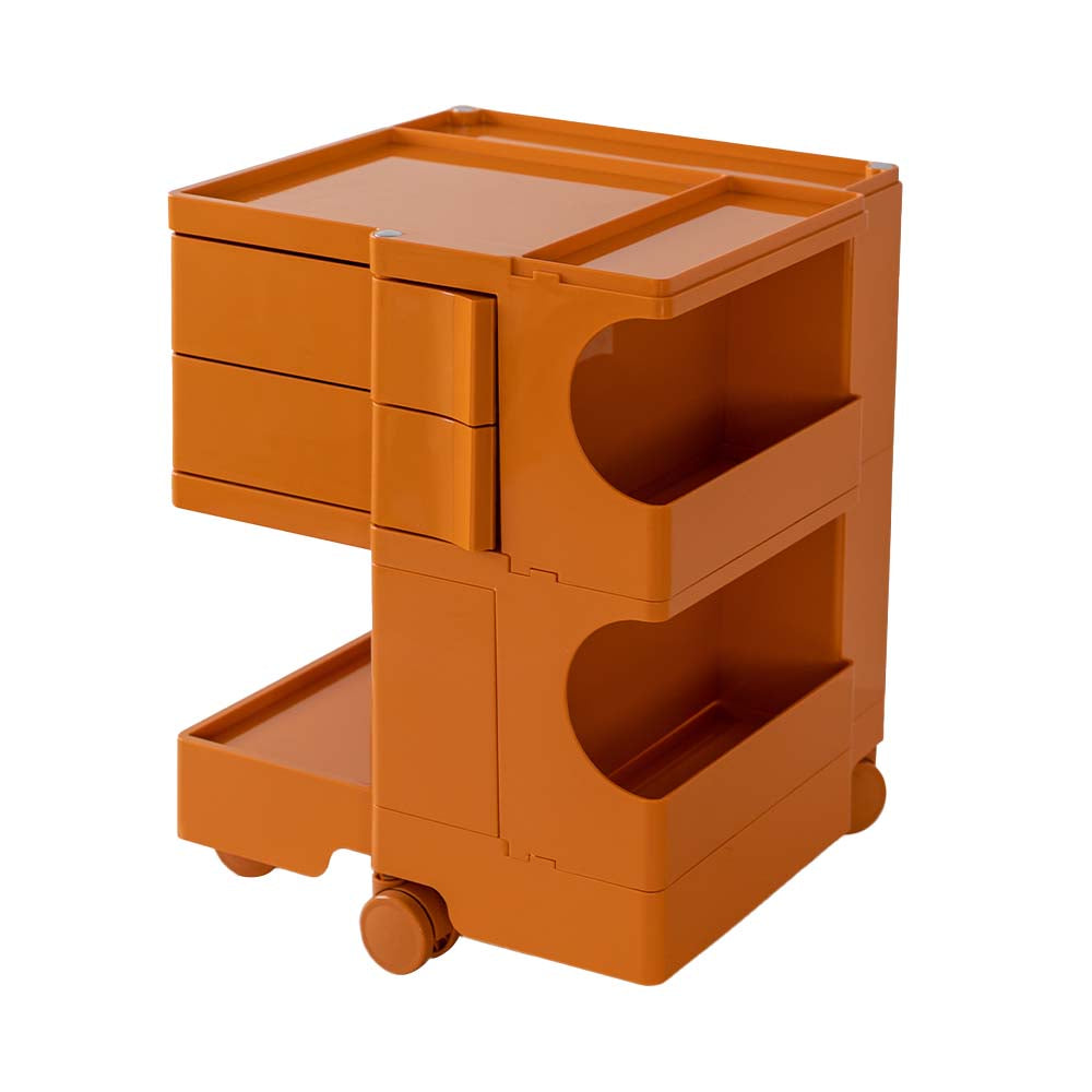 ArtissIn Bedside Table Side Tables Nightstand Organizer Replica Boby Trolley 3Tier Orange freeshipping - Awezingly