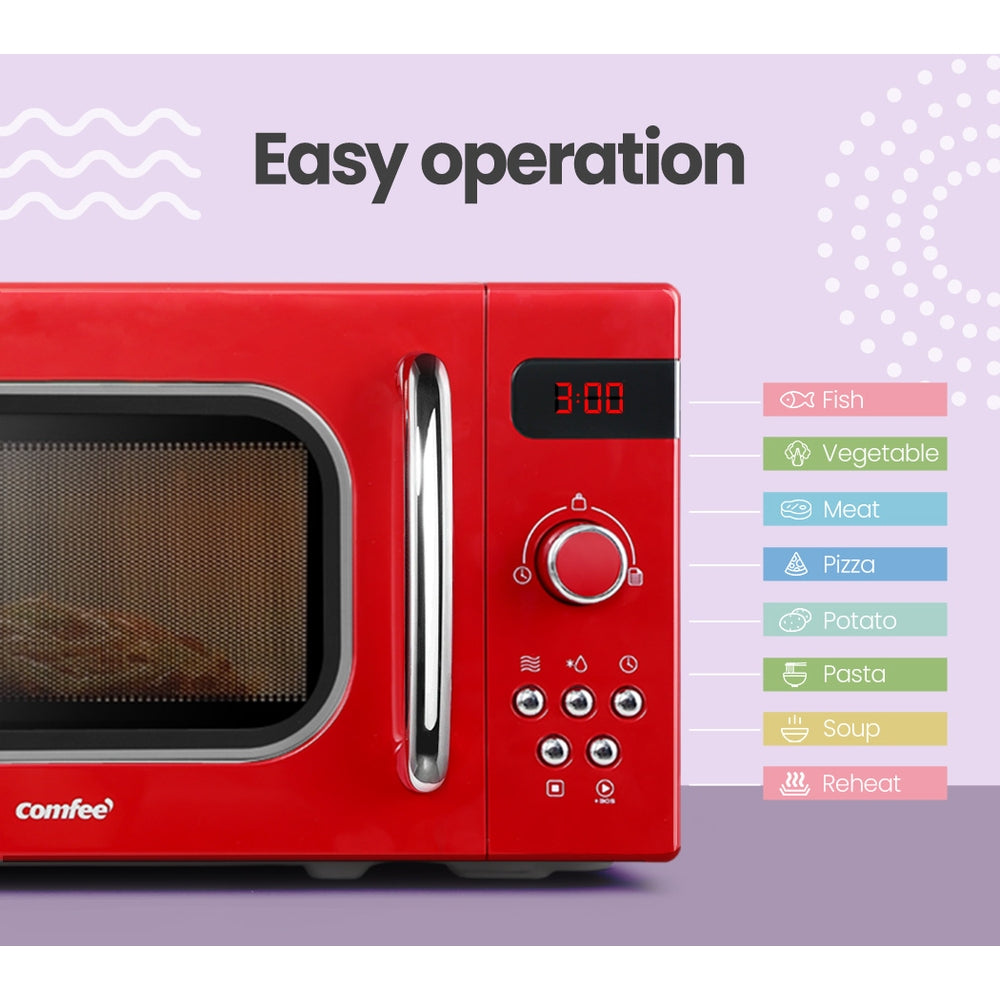 Comfee 20L Microwave Oven 800W Countertop Benchtop Kitchen 8 Cooking Settings Comfee
