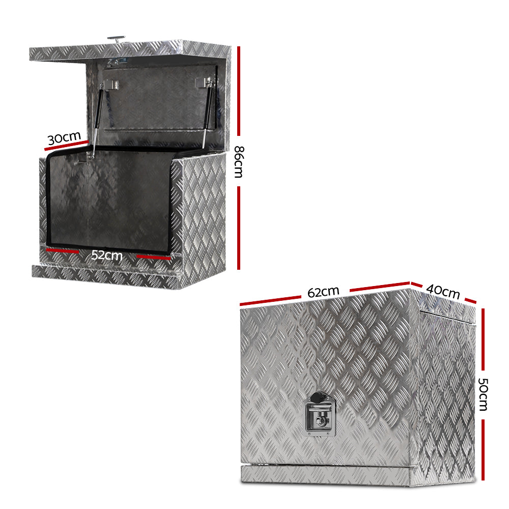 Giantz 62x40x50cm Aluminium Tool box Ute Generator Toolbox Truck Trailer Canopy freeshipping - Awezingly