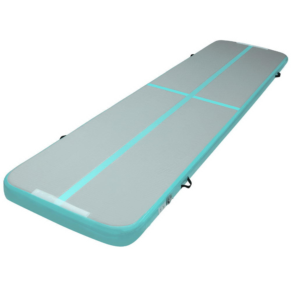 Everfit GoFun 4X1M Inflatable Air Track Mat Tumbling Floor Home Gymnastics Green freeshipping - Awezingly