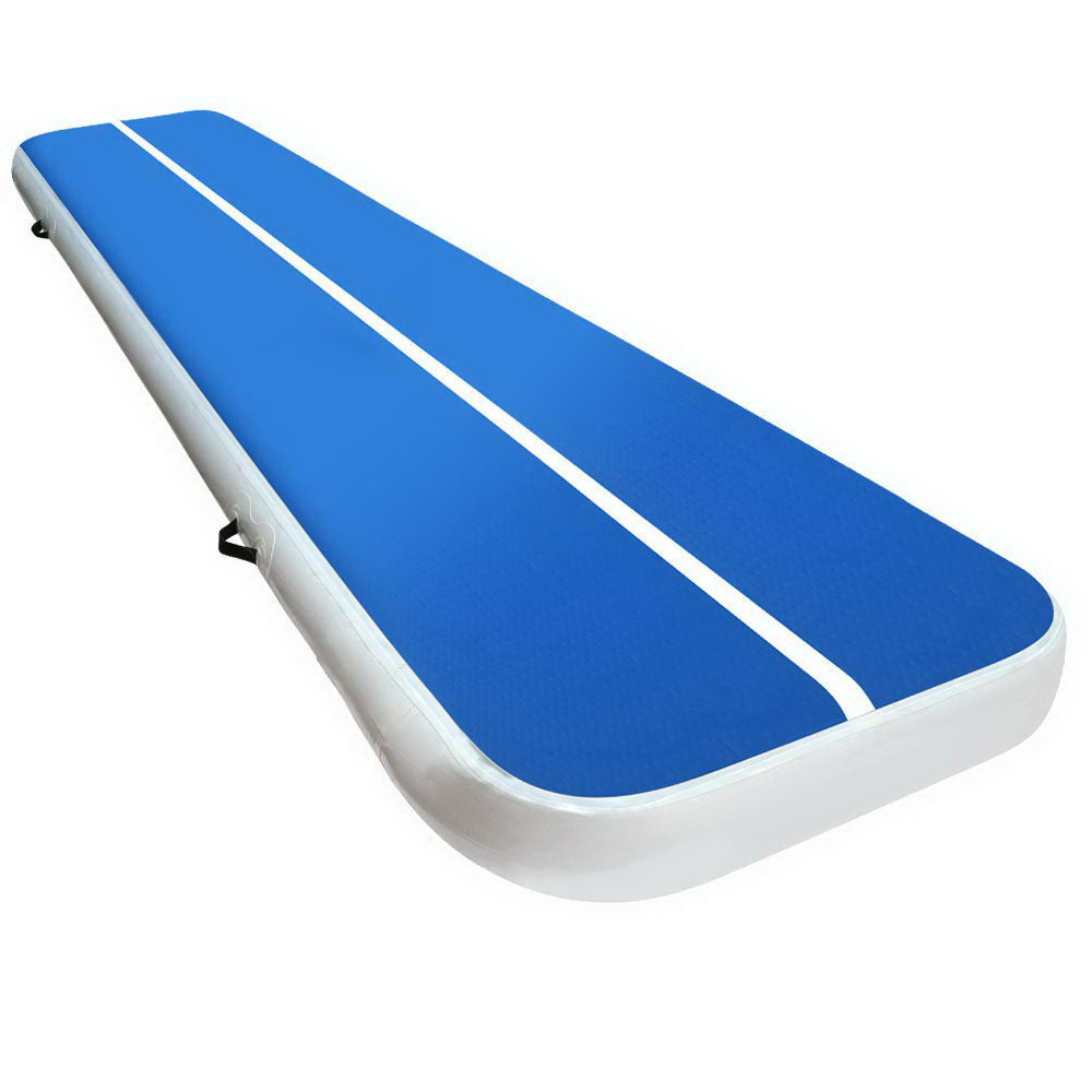 4m x 1m Inflatable Air Track Mat 20cm Thick Gymnastic Tumbling Blue And White freeshipping - Awezingly