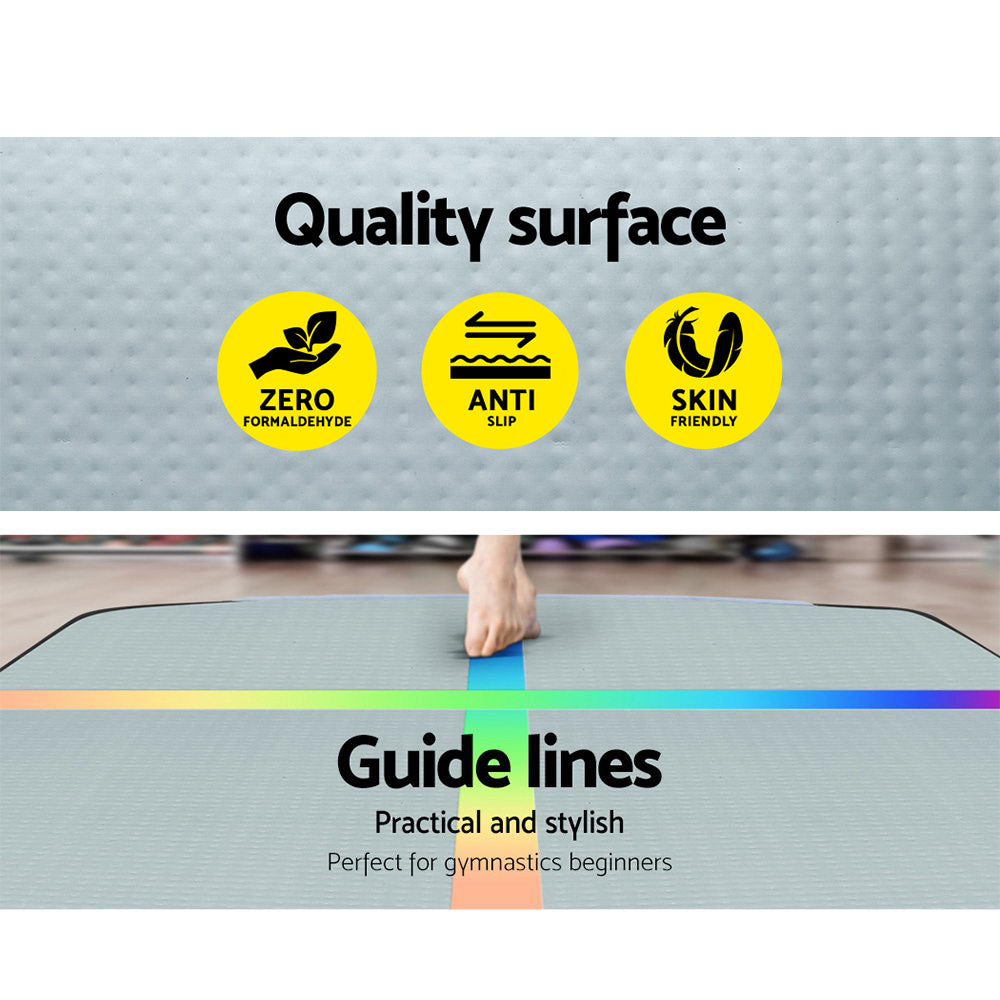 Everfit 4M Air Track Gymnastics Tumbling Exercise Mat Inflatable Mats 20CM Thick + Pump freeshipping - Awezingly
