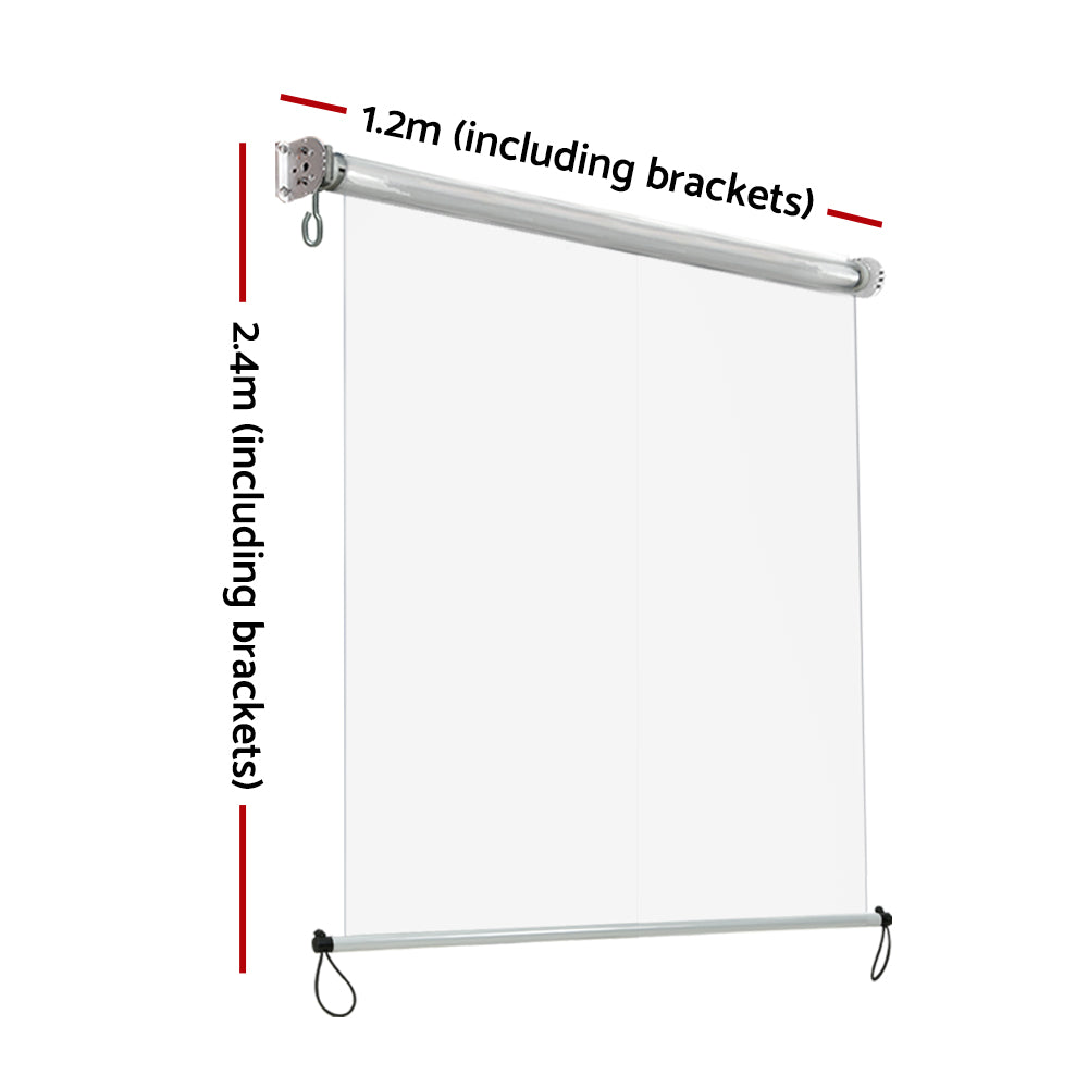 Instahut Outdoor Blind Roll Down Awning Canopy Shade Retractable Window 1.2X2.4M Instahut