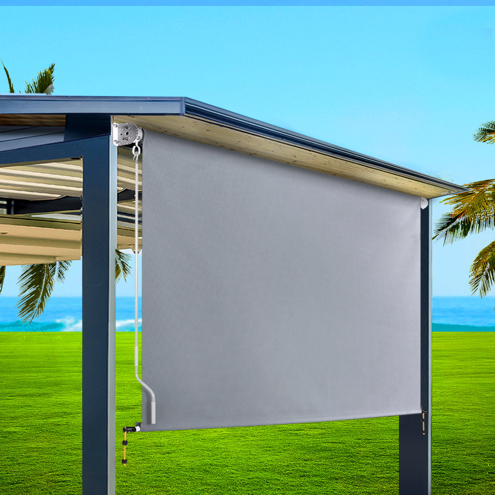 Instahut Outdoor Blind Window Privacy Screen Roll Down Awning Canopy 3.0X2.5M Instahut