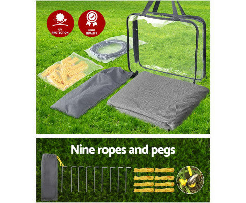 4.6M Caravan Privacy Screens 1.95m Roll Out Awning End Wall Side Sun Shade freeshipping - Awezingly