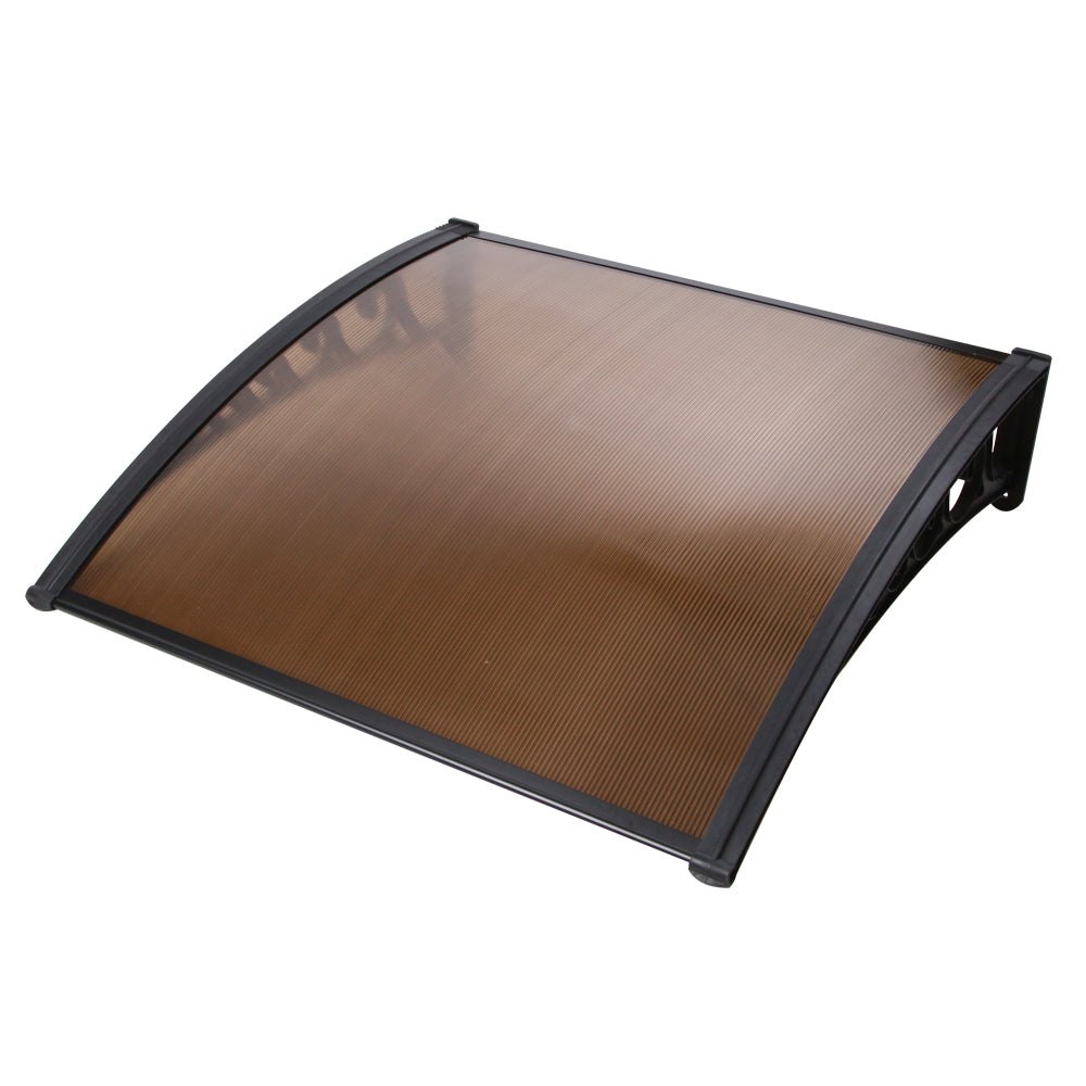 Instahut DIY Window Door Awning Brown 1 x 1M freeshipping - Awezingly