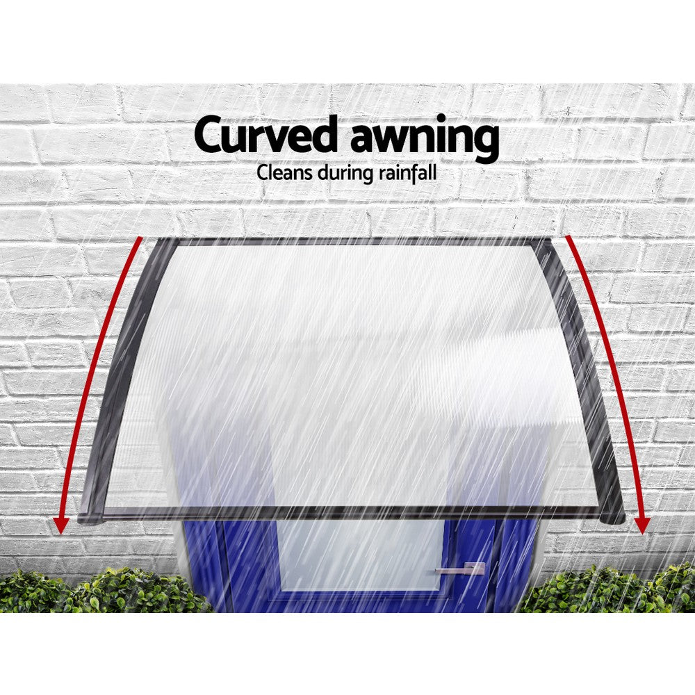 Instahut 1X1.2M Window Door Awning Canopy Rain Cover Sun Shield freeshipping - Awezingly