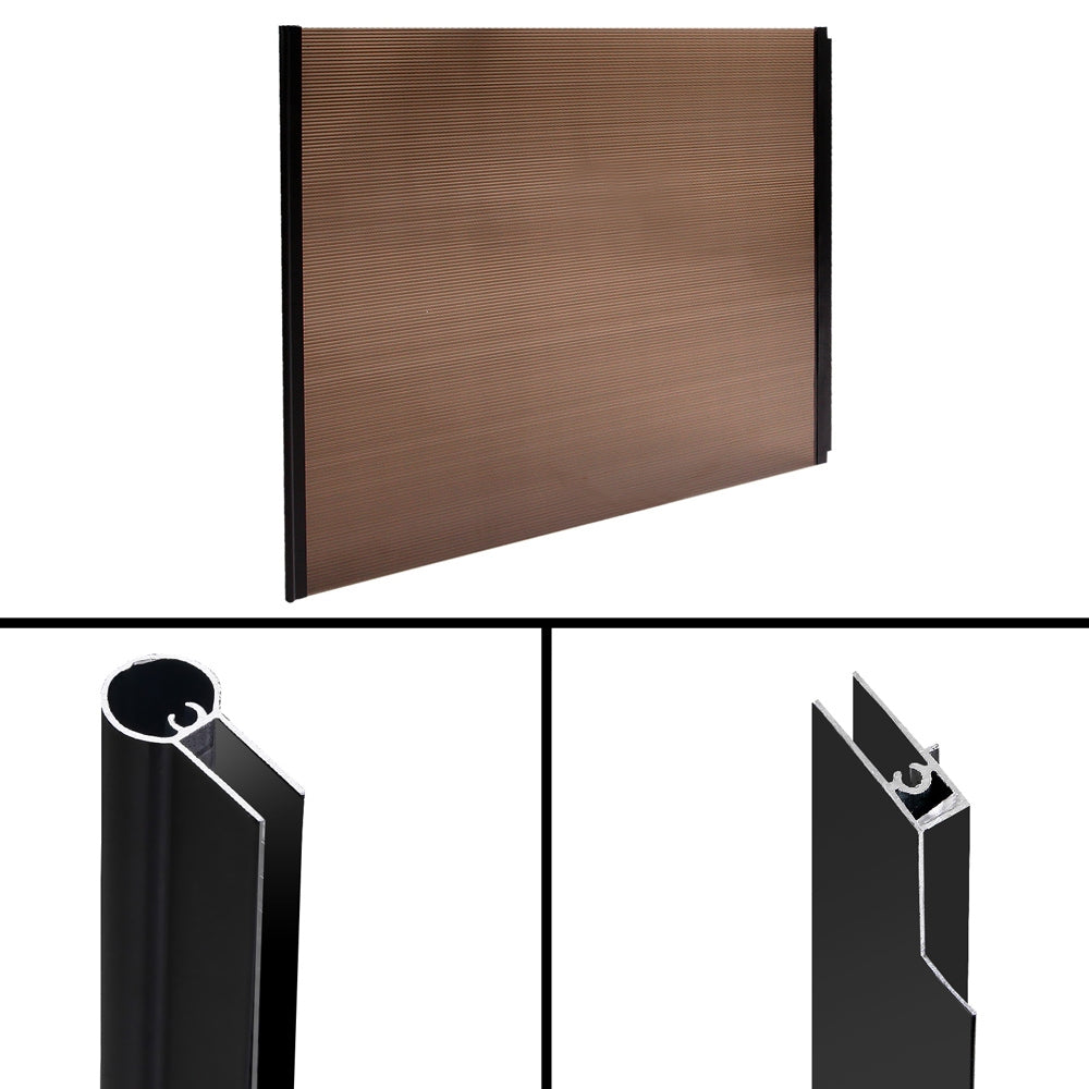 Instahut DIY Window Door Awning Shade 1 x 2m - Brown freeshipping - Awezingly