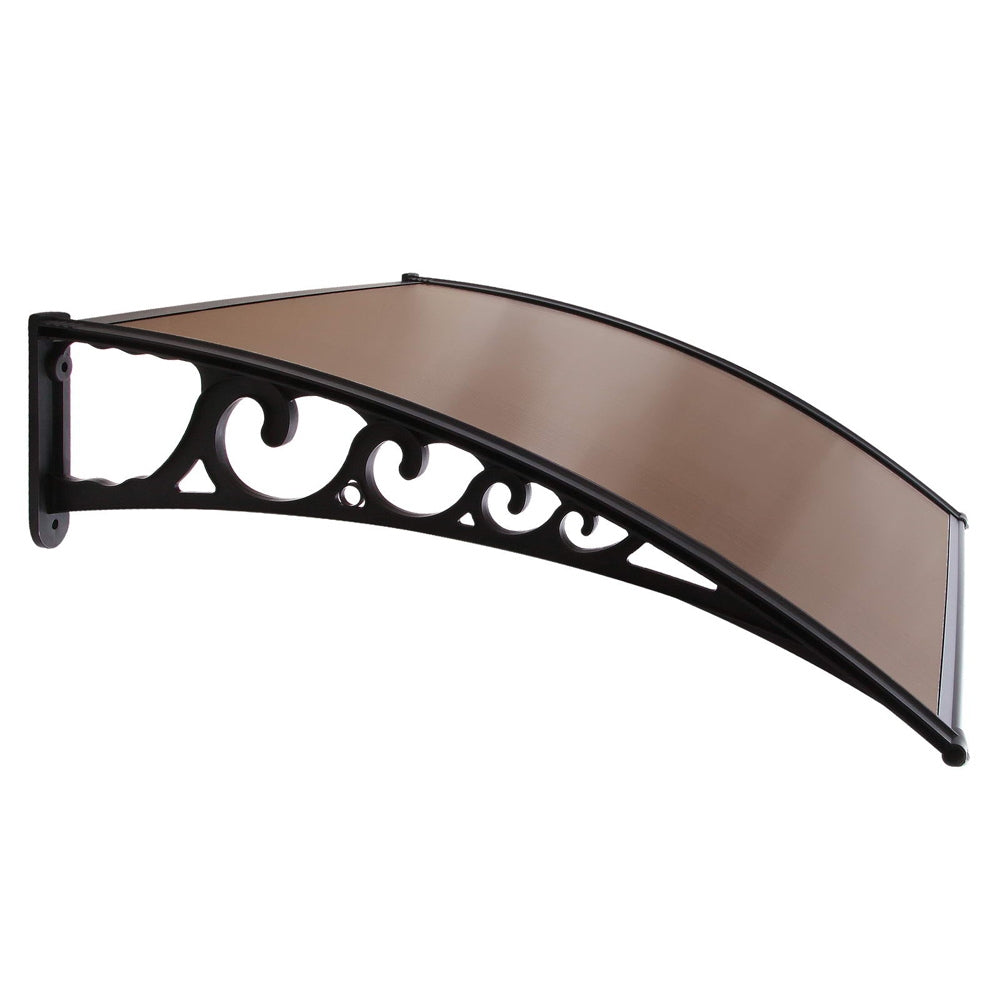 Instahut DIY Window Door Awning Shade 1 x 3m - Brown freeshipping - Awezingly