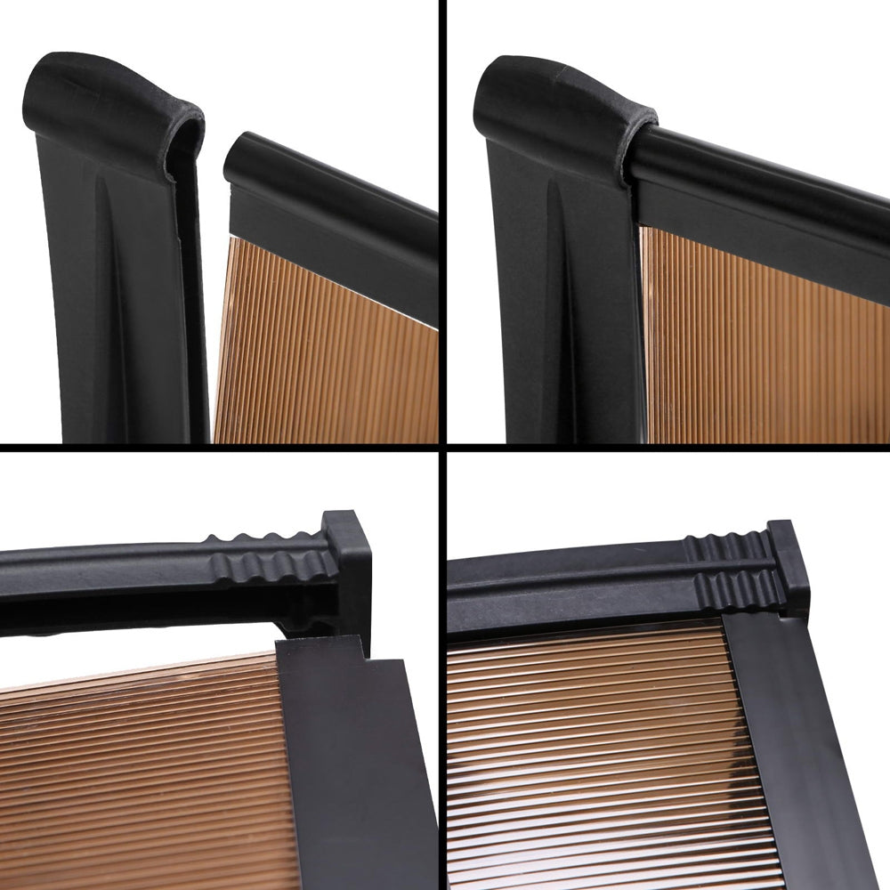 Instahut DIY Window Door Awning Shade 1 x 3m - Brown freeshipping - Awezingly