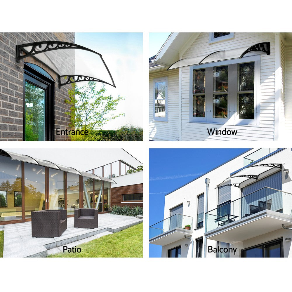 Instahut Window Door Awning Door Canopy Patio UV Sun Shield WHITE 1mx4m DIY freeshipping - Awezingly