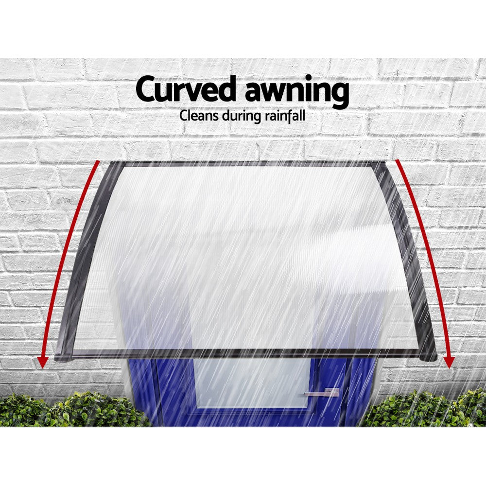 Instahut Window Door Awning Door Canopy Patio UV Sun Shield WHITE 1mx4m DIY freeshipping - Awezingly