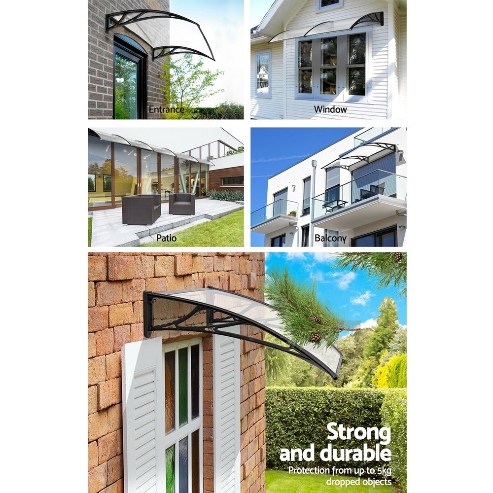 Instahut Window Door Awning Door Canopy Patio UV Sun Shield 1mx4m DIY freeshipping - Awezingly
