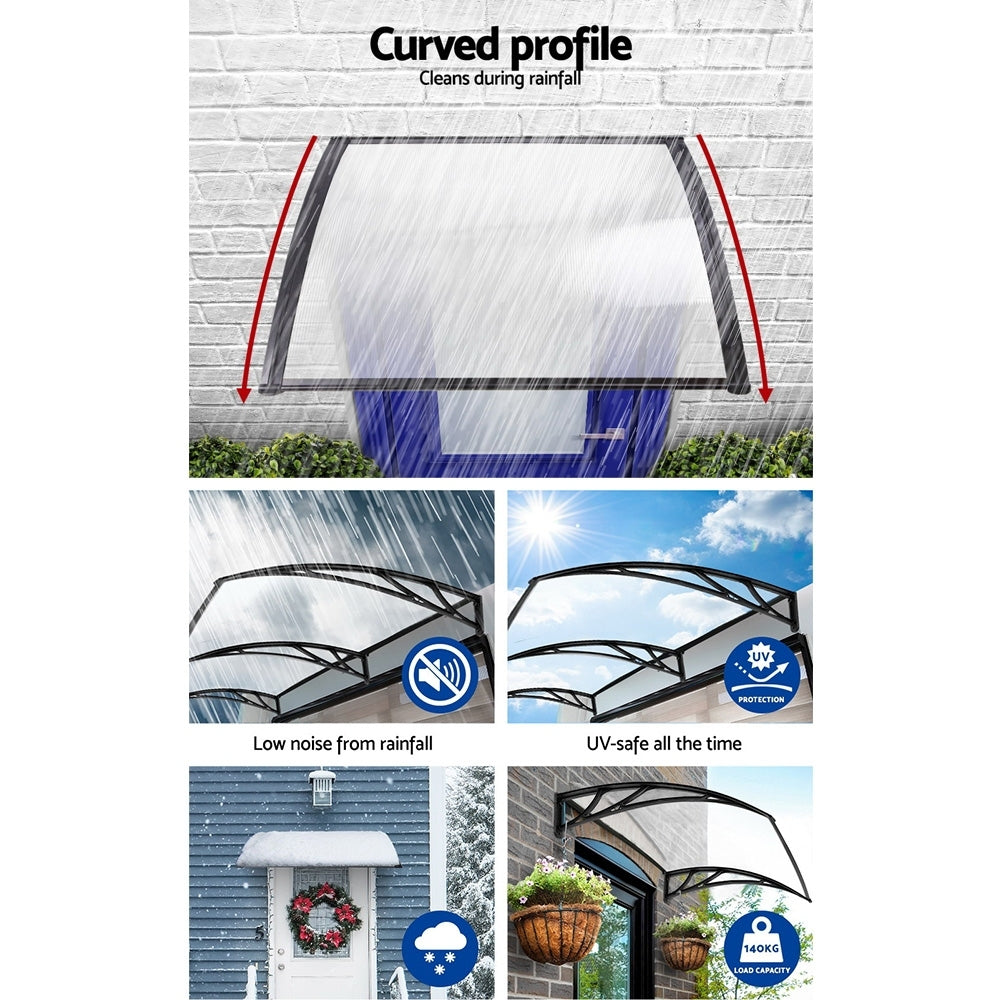 Instahut Window Door Awning Door Canopy Patio UV Sun Shield 1mx4m DIY freeshipping - Awezingly