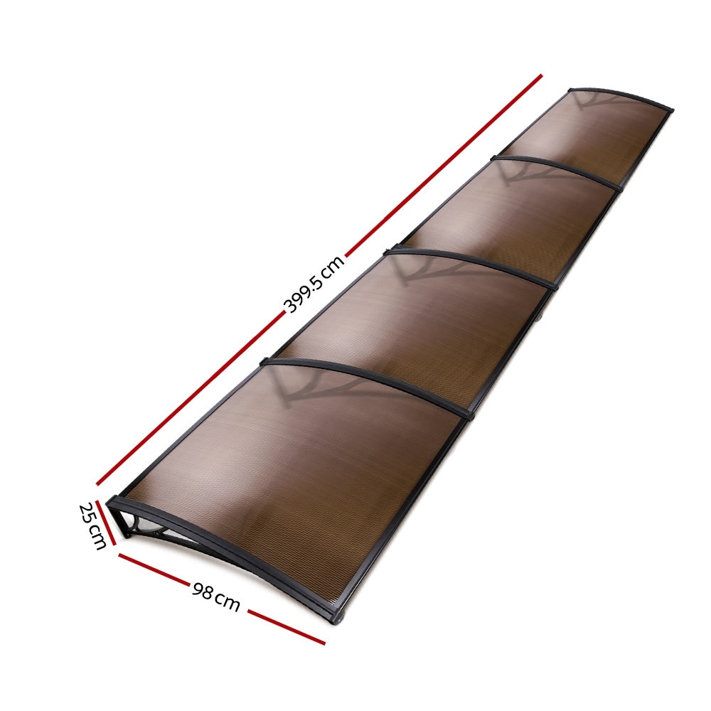 Instahut Window Door Awning Door Canopy Patio UV Sun Shield 1mx4m DIY BR freeshipping - Awezingly