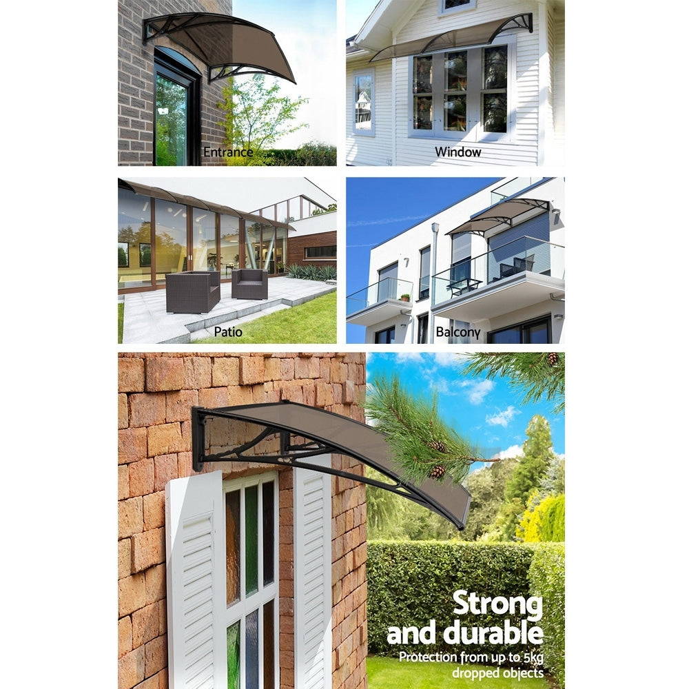 Instahut Window Door Awning Door Canopy Patio UV Sun Shield 1mx4m DIY BR freeshipping - Awezingly