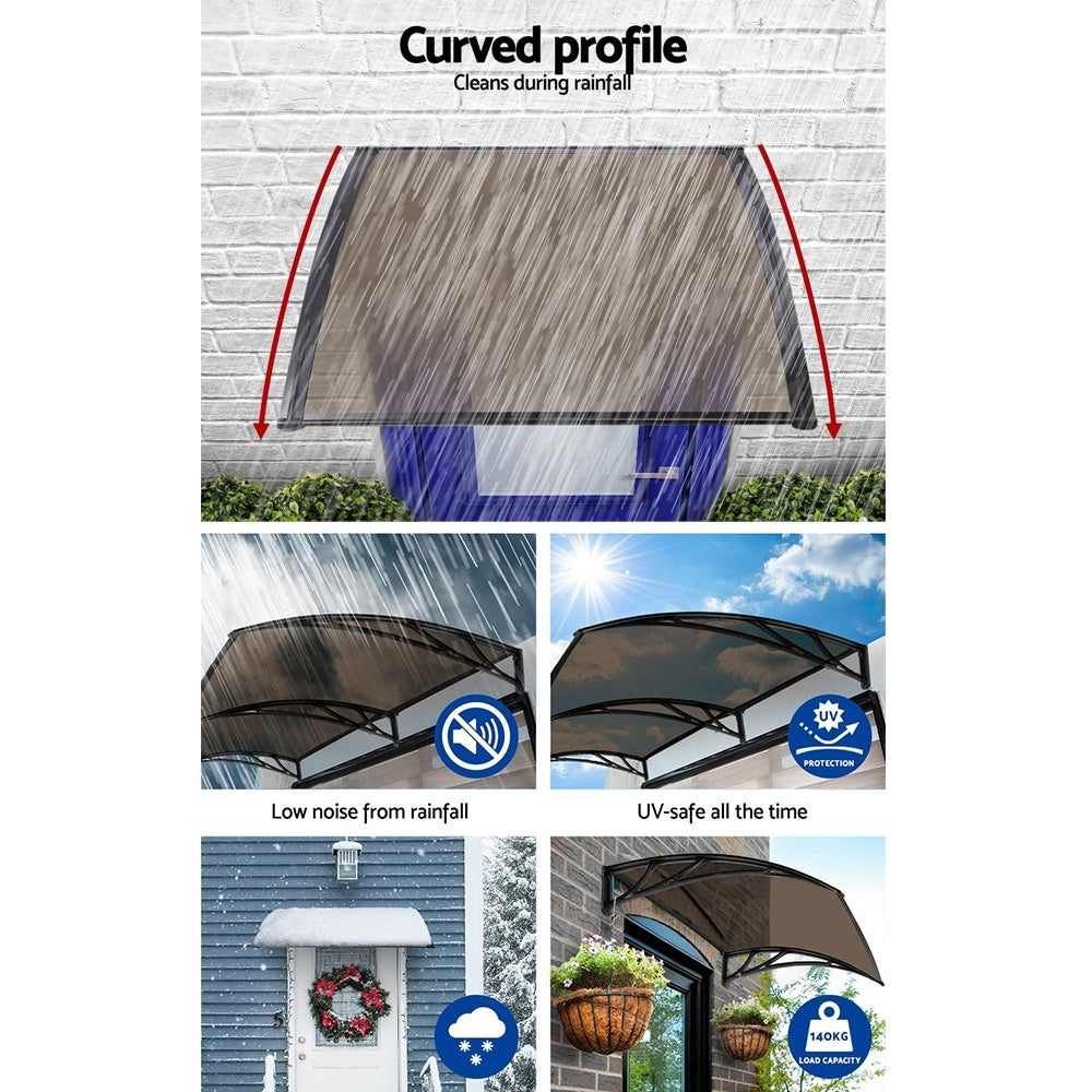 Instahut Window Door Awning Door Canopy Patio UV Sun Shield 1mx4m DIY BR freeshipping - Awezingly