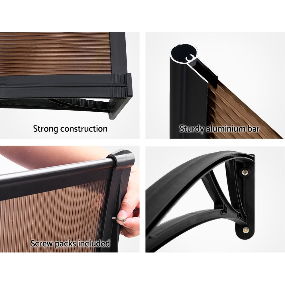 Instahut Window Door Awning Door Canopy Patio UV Sun Shield 1mx4m DIY BR freeshipping - Awezingly