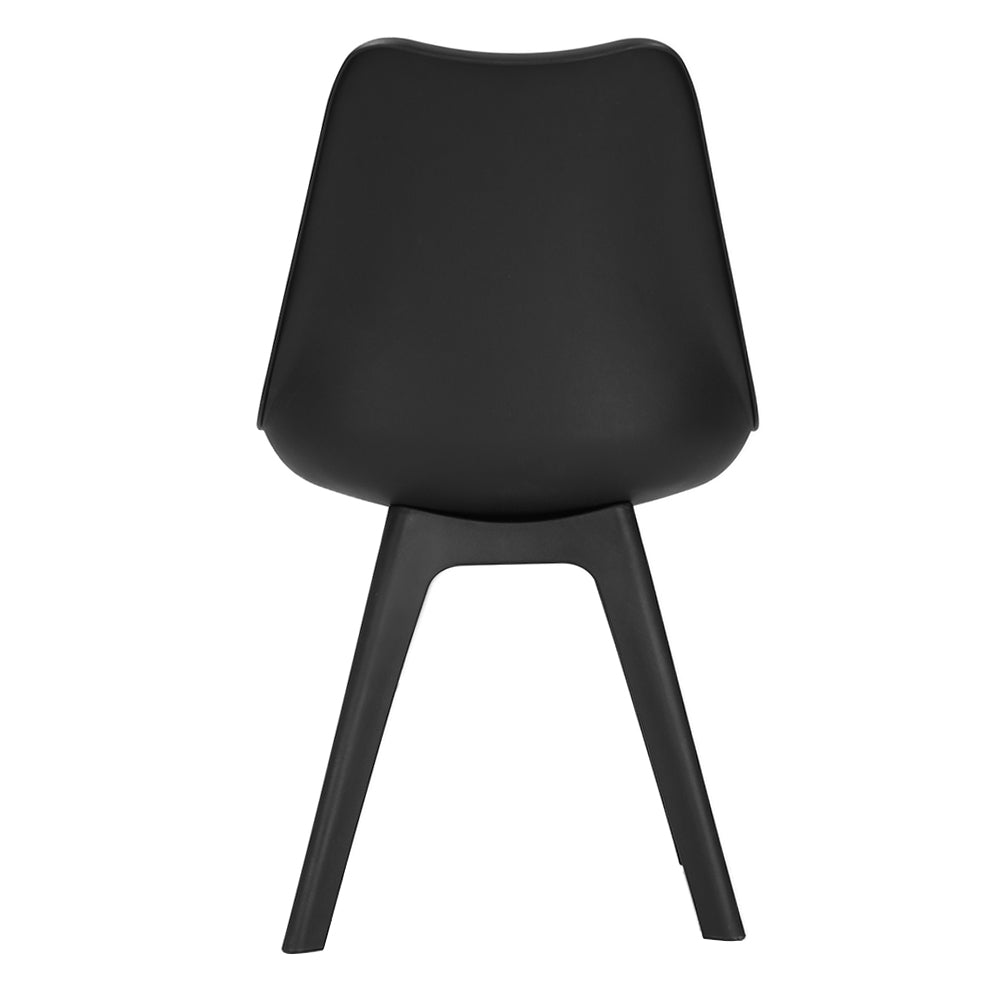 Artiss Set of 4 Retro Padded Dining Chair - Black Artiss