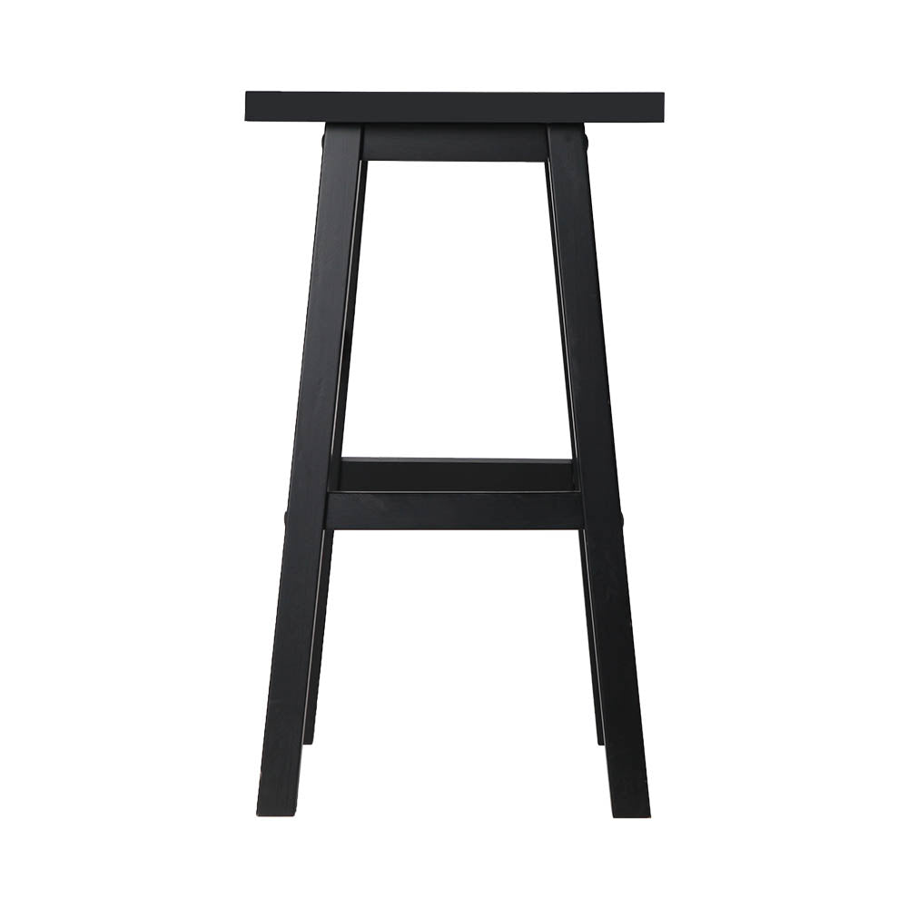 Artiss Set of 2 Wooden Backless Bar Stools - Black Artiss