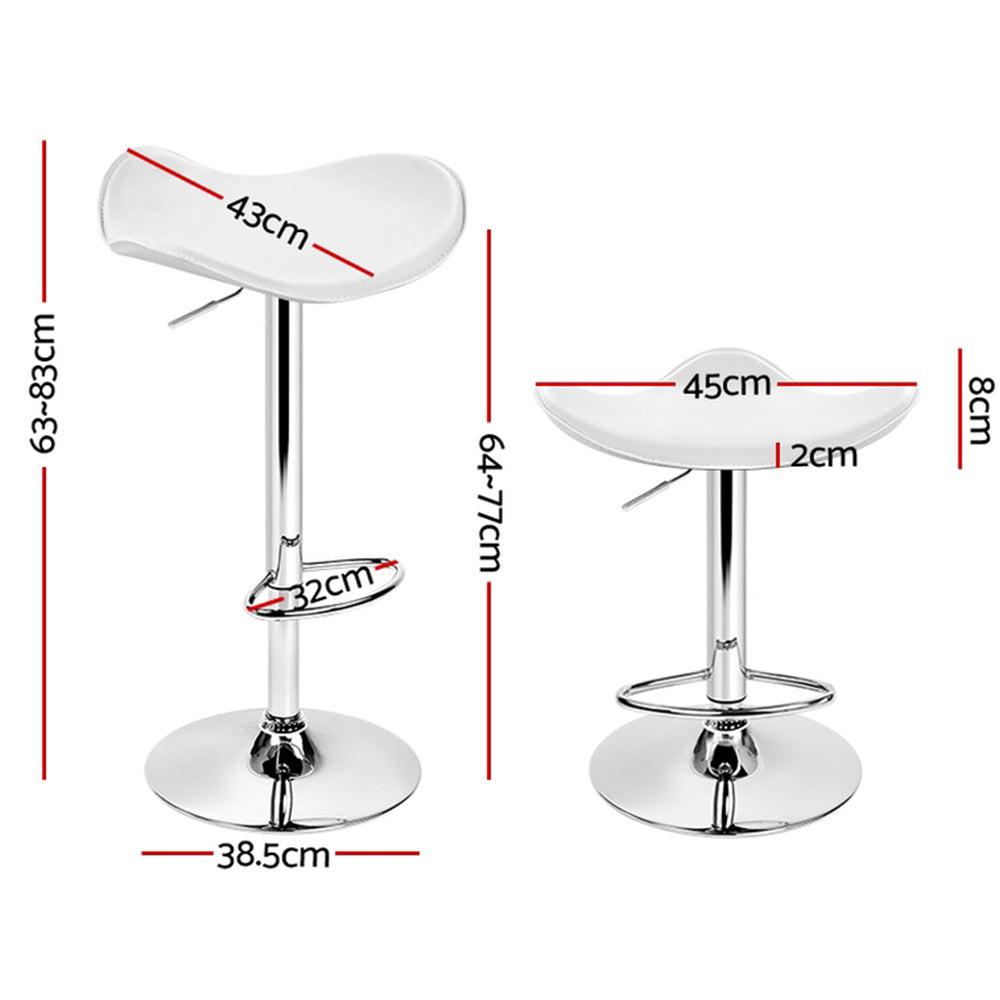 Artiss Set of 4 Swivel Bar Stools - White freeshipping - Awezingly