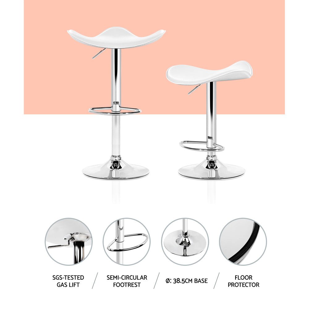 Artiss Set of 4 Swivel Bar Stools - White freeshipping - Awezingly