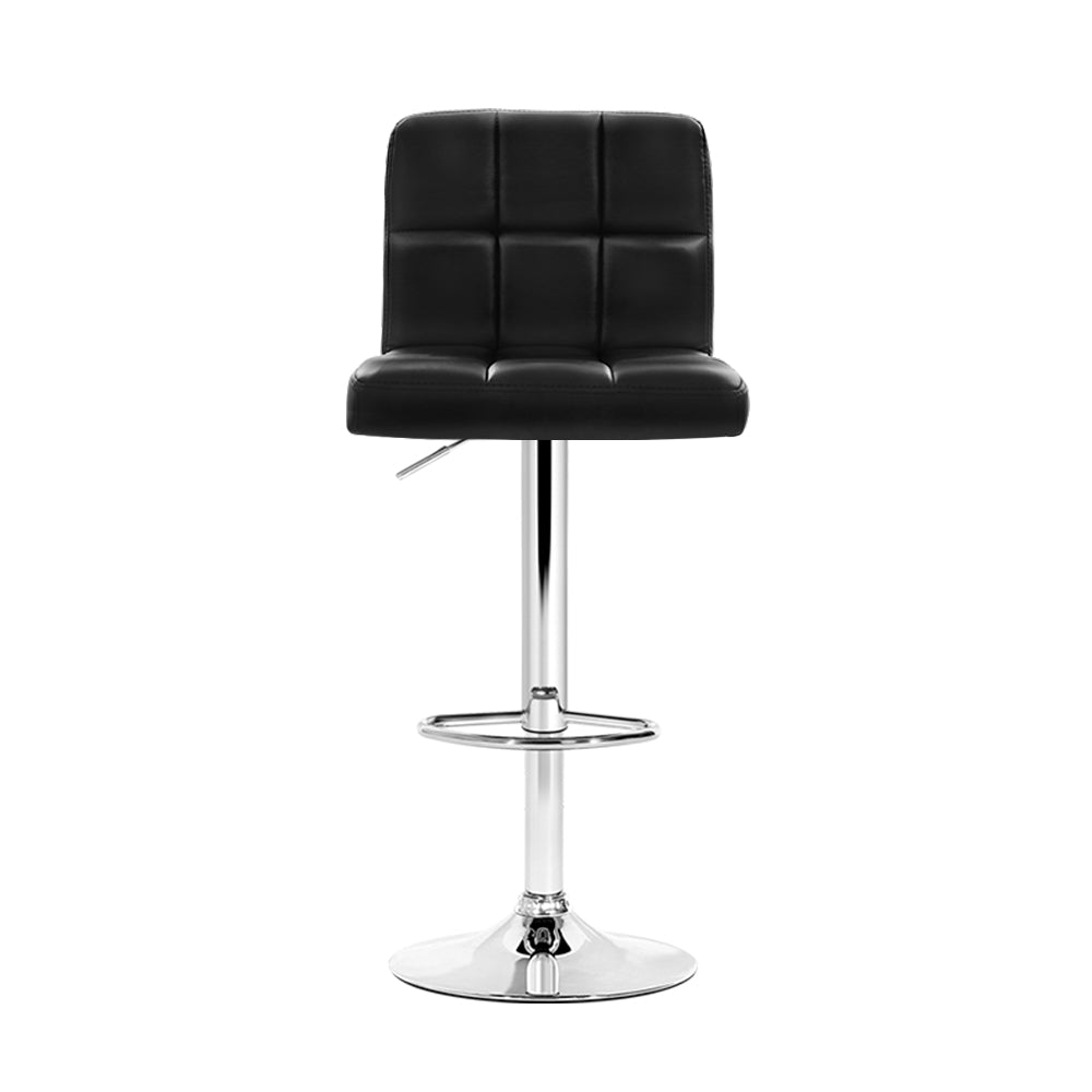 Artiss Set of 4 Bar Stools Gas lift Swivel - Steel and Black freeshipping - Awezingly