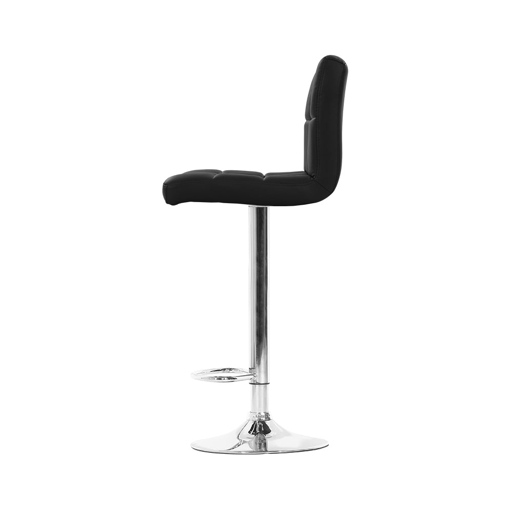 Artiss Set of 4 Bar Stools Gas lift Swivel - Steel and Black freeshipping - Awezingly