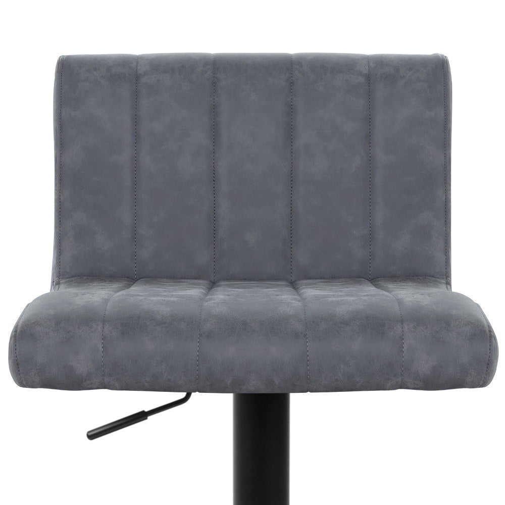 Artiss 2x Kitchen Bar Swivel Leather Gas Lift Stools freeshipping - Awezingly