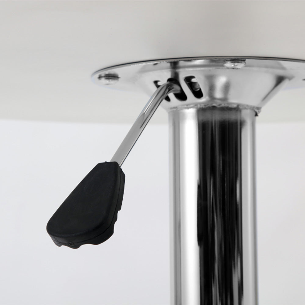 Artiss Bar Table Kitchen Tables Swivel Round Metal White Artiss