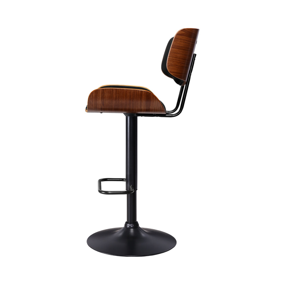 Artiss Kitchen Bar Stool Leather Black freeshipping - Awezingly