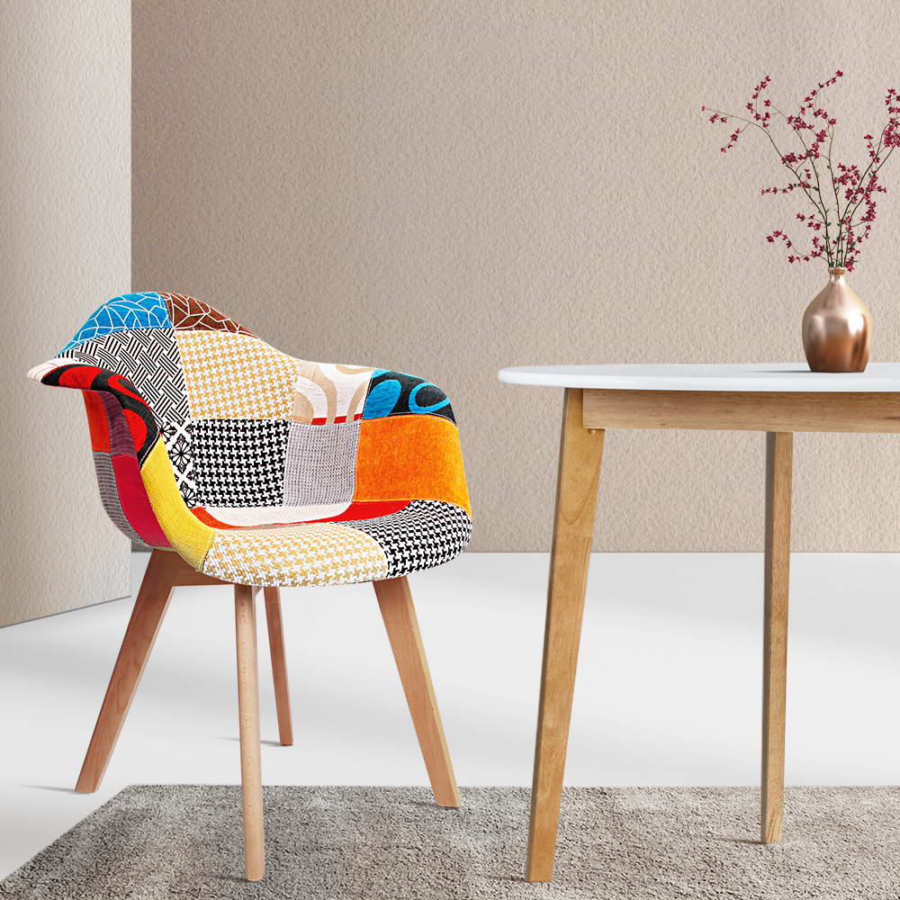 Artiss Set of 2 Fabric Dining Chairs freeshipping - Awezingly