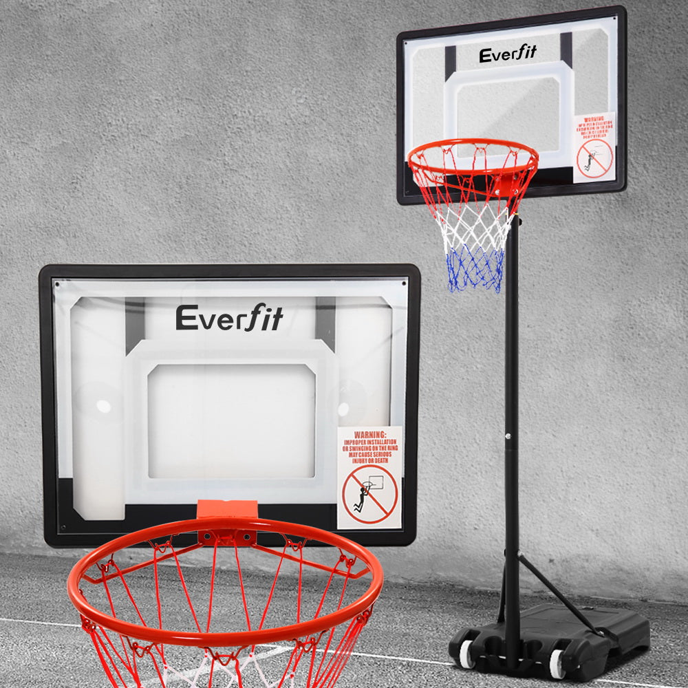 Everfit Adjustable Portable Basketball Stand Hoop System Rim 1.60m to 2.1m Everfit
