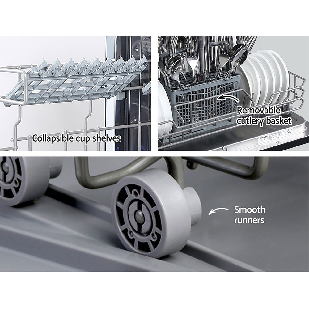 Devanti Benchtop Dishwasher 6 Place Setting Counter Bench Top Dish Washer Black Devanti